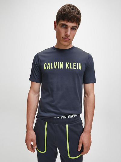 Calvin Klein Ruhák HU330986 | Calvin Klein Logo Gym Férfi Póló Kék